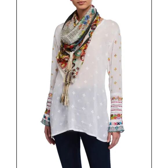 Johnny Was Simple All Over Tunic with Embroidered Cuffs 1X - Picture 1 of 8